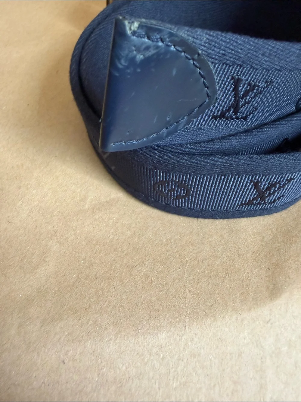 Louis Vuitton Navy Canvas Belt